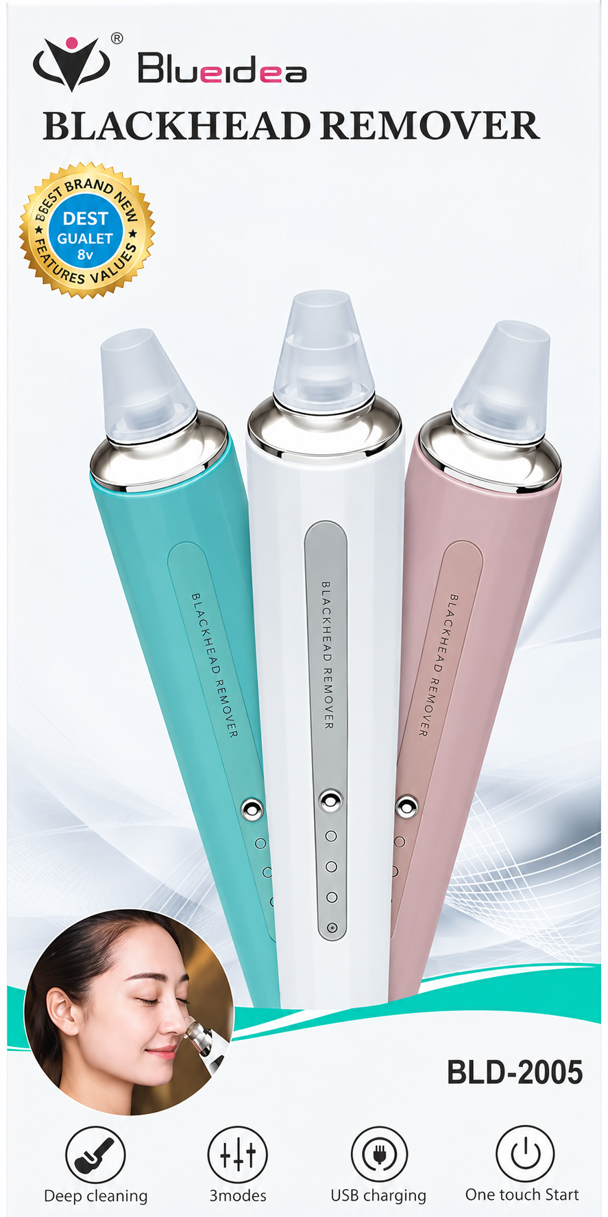 دستگاه میکرودرم و پاکسازی منافذ بلکهد ریموور Blueidea مدل bld-2005